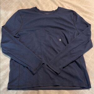 Express Blue Long Sleeve Tee Casual Crew Neck